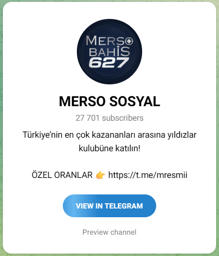 Merso Bahis Telegram Kanalı